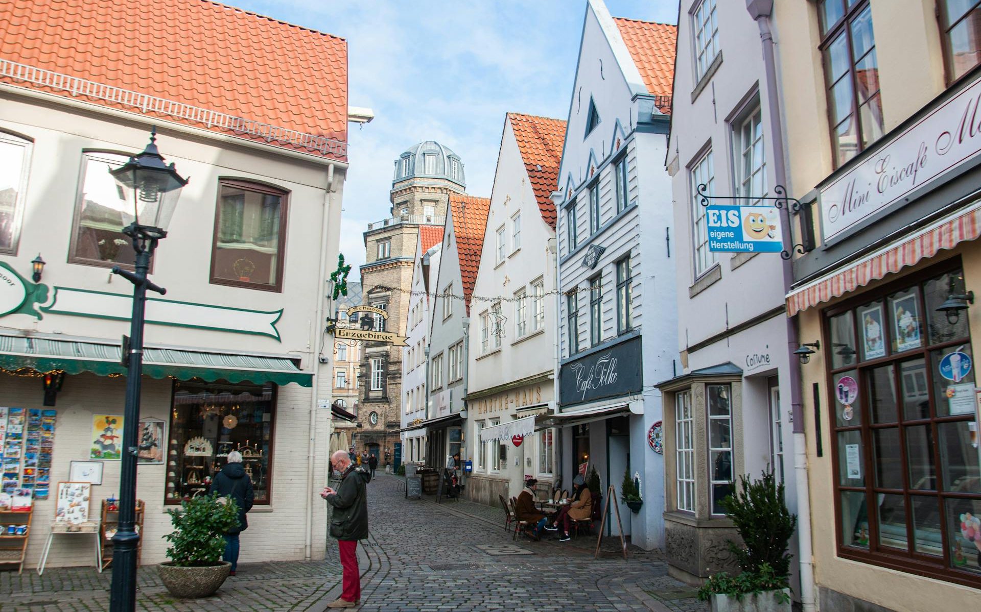 Cobblestone Street in a Town in Germany